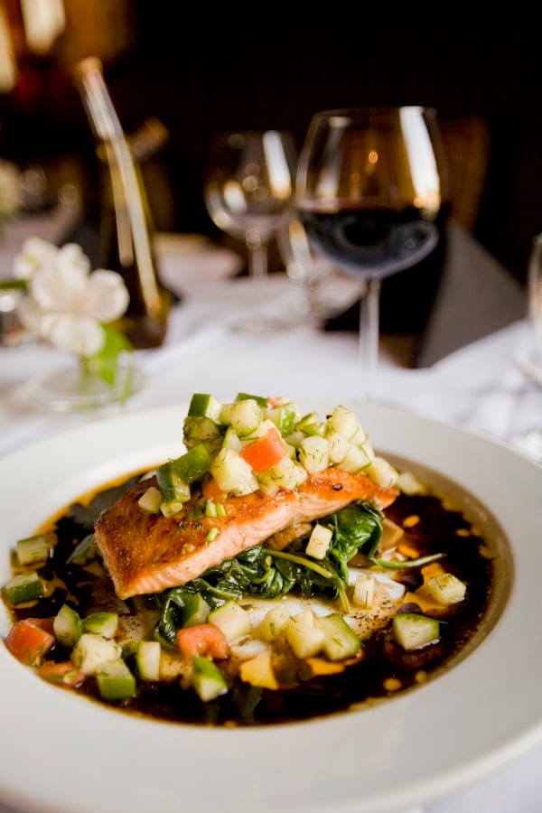 Plato de salmón